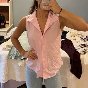 Talbots sleeveless button up